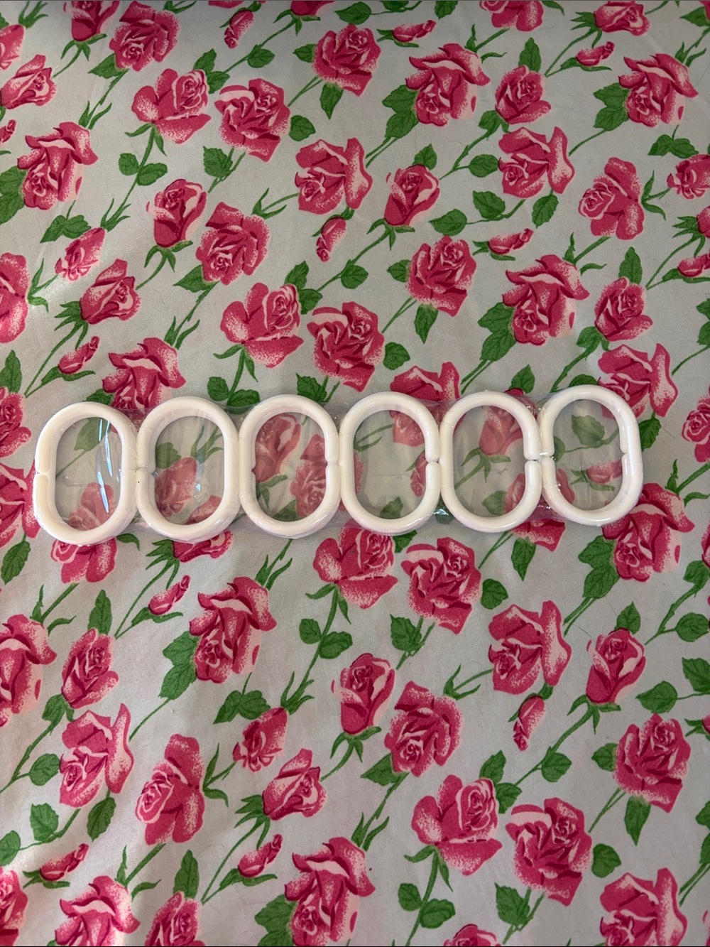 White Plastic Scarf or Curtain Ring Set - 12 Pack Gift with purchase*